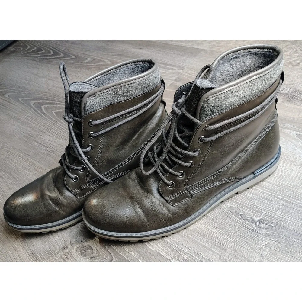 Sonoma Goods‎ Man's Findlay Gray Boots Size 11 MED Lace Up 176490